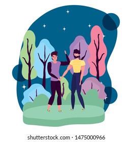 Isolated avatar men vector design