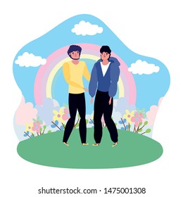 Isolated avatar men vector design