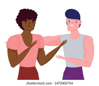 Isolated avatar men vector design