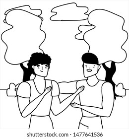 Isolated avatar men vector design
