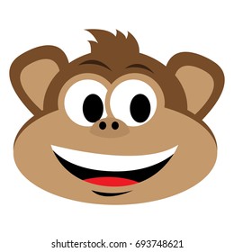 Isolated avatar of monkey on a white background, vector illustration