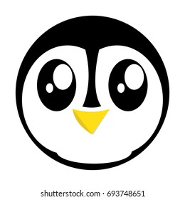 Isolated avatar of penguin on a white background, vector illustration