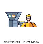 Isolated avatar of professional worker design