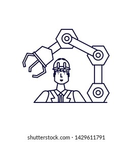 Isolated avatar of professional worker design