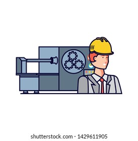 Isolated avatar of professional worker design