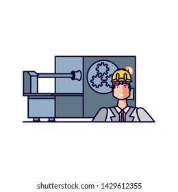 Isolated avatar of professional worker design