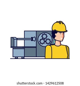 Isolated avatar of professional worker design