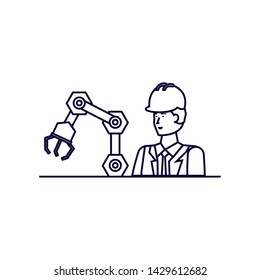 Isolated avatar of professional worker design