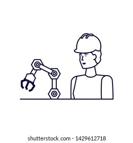 Isolated avatar of professional worker design