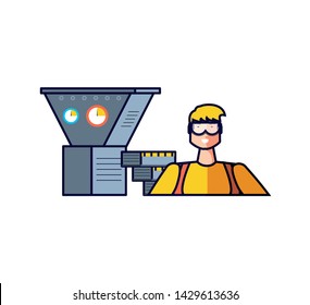Isolated avatar of professional worker design