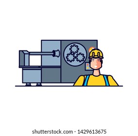 Isolated avatar of professional worker design
