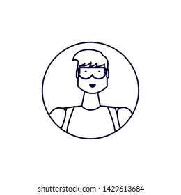 Isolated avatar of professional worker design
