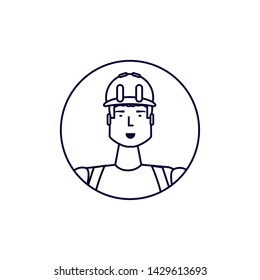 Isolated avatar of professional worker design