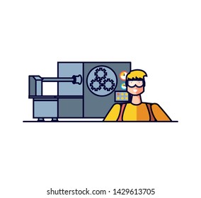 Isolated avatar of professional worker design