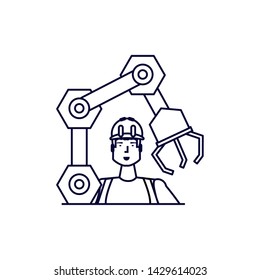 Isolated avatar of professional worker design