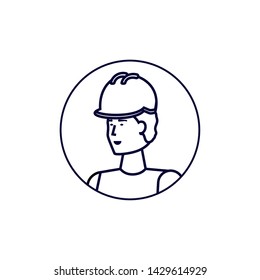 Isolated avatar of professional worker design
