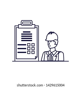 Isolated avatar of professional worker design