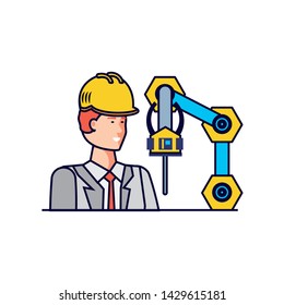 Isolated avatar of professional worker design