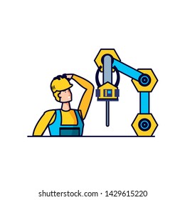 Isolated avatar of professional worker design