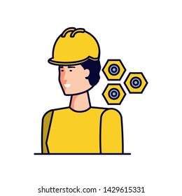 Isolated avatar of professional worker design