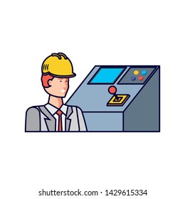 Isolated avatar of professional worker design