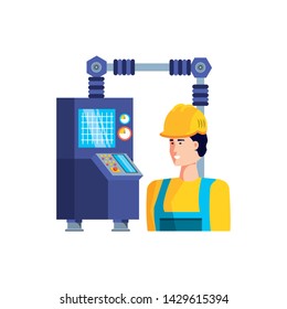 Isolated avatar of professional worker design