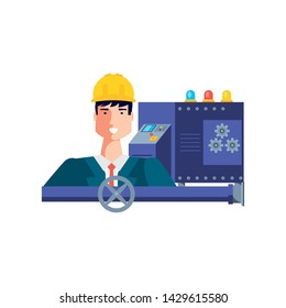 Isolated avatar of professional worker design