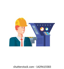 Isolated avatar of professional worker design