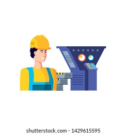 Isolated avatar of professional worker design