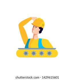 Isolated avatar of professional worker design