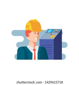 Isolated avatar of professional worker design