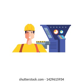 Isolated avatar of professional worker design