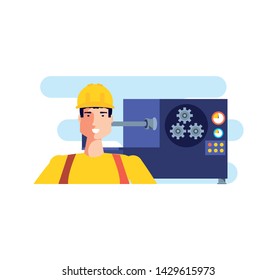 Isolated avatar of professional worker design