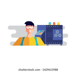 Isolated avatar of professional worker design