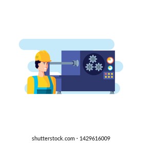 Isolated avatar of professional worker design