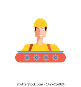 Isolated avatar of professional worker design