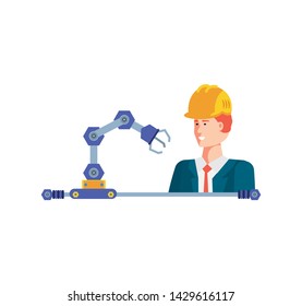 Isolated avatar of professional worker design