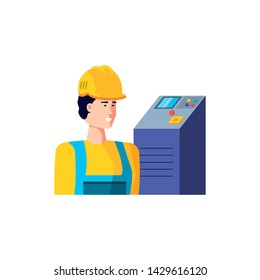 Isolated avatar of professional worker design