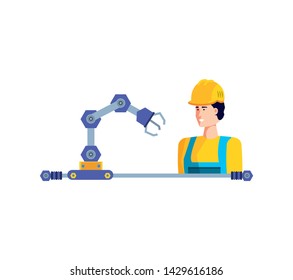 Isolated avatar of professional worker design