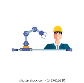 Isolated avatar of professional worker design