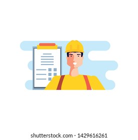 Isolated avatar of professional worker design