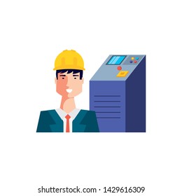 Isolated avatar of professional worker design