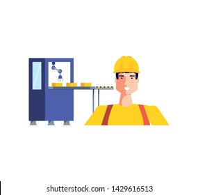 Isolated avatar of professional worker design