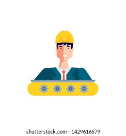 Isolated avatar of professional worker design