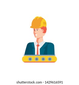 Isolated avatar of professional worker design