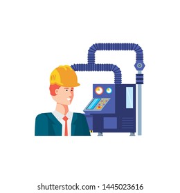 Isolated avatar of professional worker design