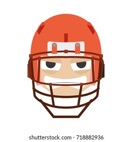 Isolated avatar of rugby player on a white background, vector illustration