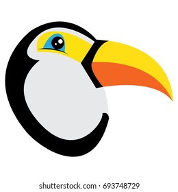 Isolated avatar of toucan on a white background, vector illustration