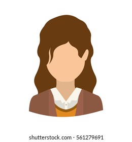 Isolated avatar woman design