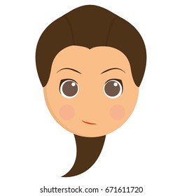 Isolated avatar of a woman on a white background, vector illustration